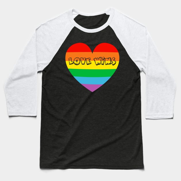 Love Wins, Love Wins design Baseball T-Shirt by Aratack Kinder
